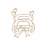 Dessin d'une voiture des mariés